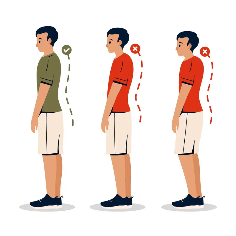 diagram illustration the correct posture