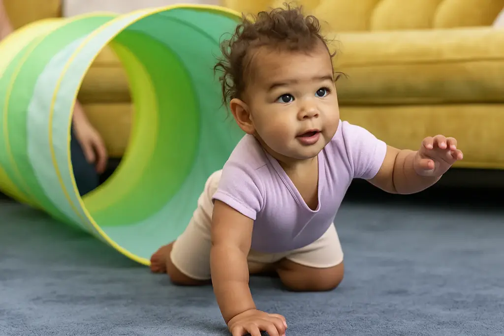 tunnel trick for baby's motor development