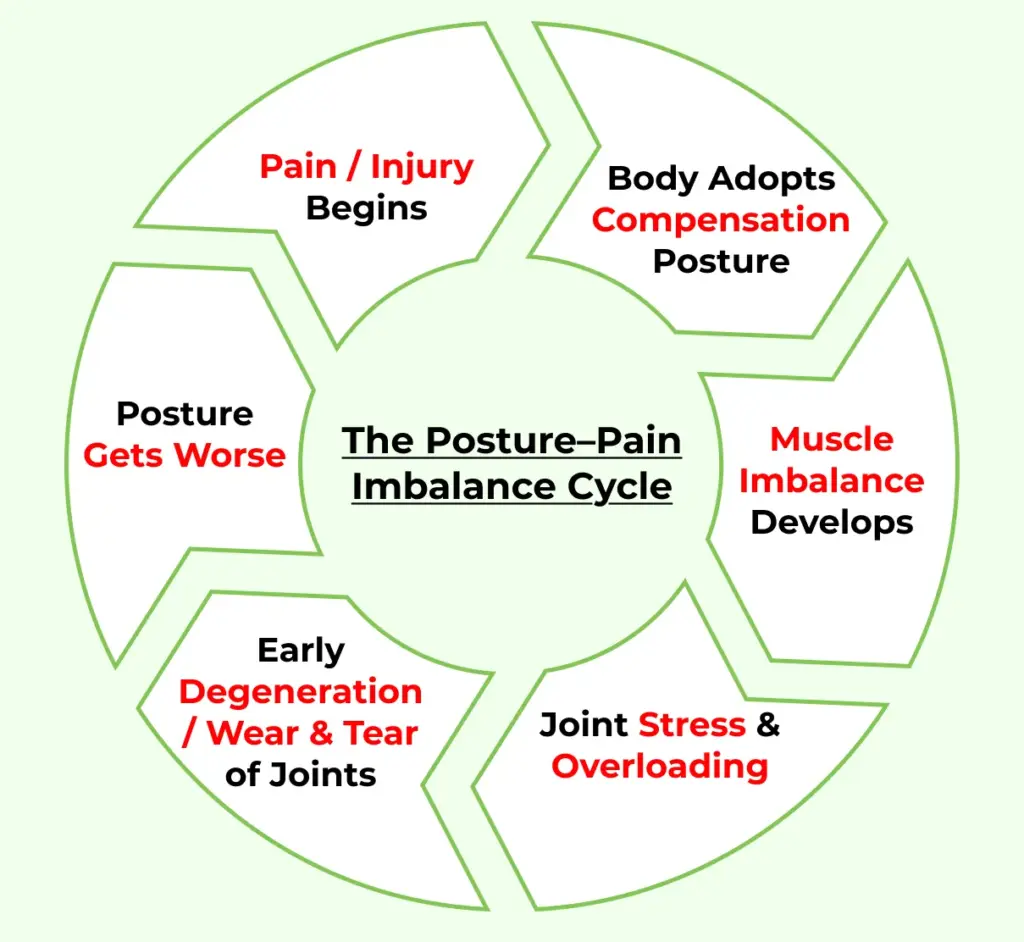 Posture Pain Imbalance Cycle